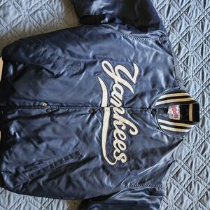 STARTER Navy Blue Yankees Bomber Jacket